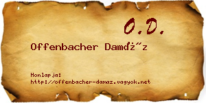 Offenbacher Damáz névjegykártya